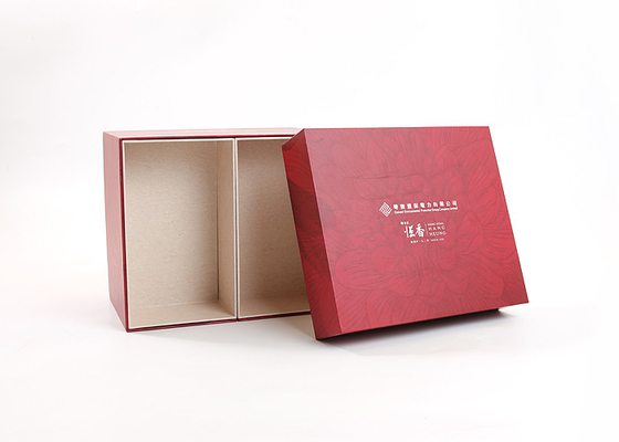 2 Tiers Red Cardboard Candy Boxes Packaging Mid Autumn For Mooncake