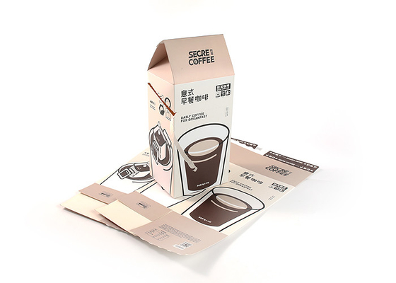 OEM Custom Cardboard Display Stand Boxes Recyclable Food Grade For Coffee