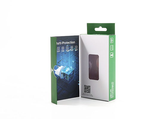 ประเทศจีน กล่องกระดาษอิเล็กทรอนิกส์ส่งเสริมการขาย CMYK Mobile Charger Packaging With Blister โรงงาน