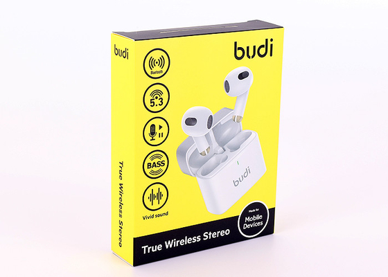 ประเทศจีน กล่องบรรจุภัณฑ์หูฟังไร้สาย , กล่องกระดาษทิชชู่ 300g C1S โรงงาน