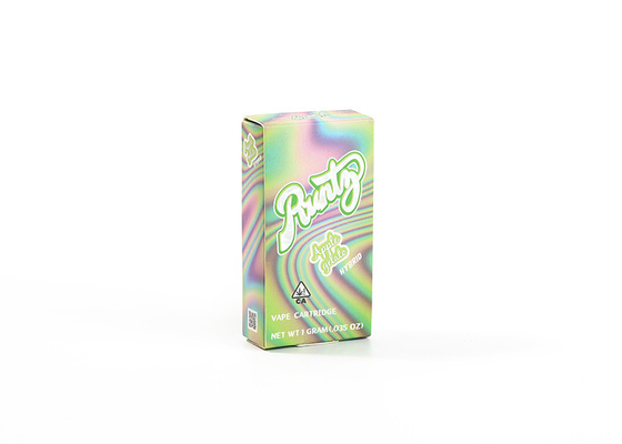 ประเทศจีน ขายปลีก Apple Flavos CBD Vape Box 30ml Silver Stamping Vape Box สำหรับตลับหมึก โรงงาน